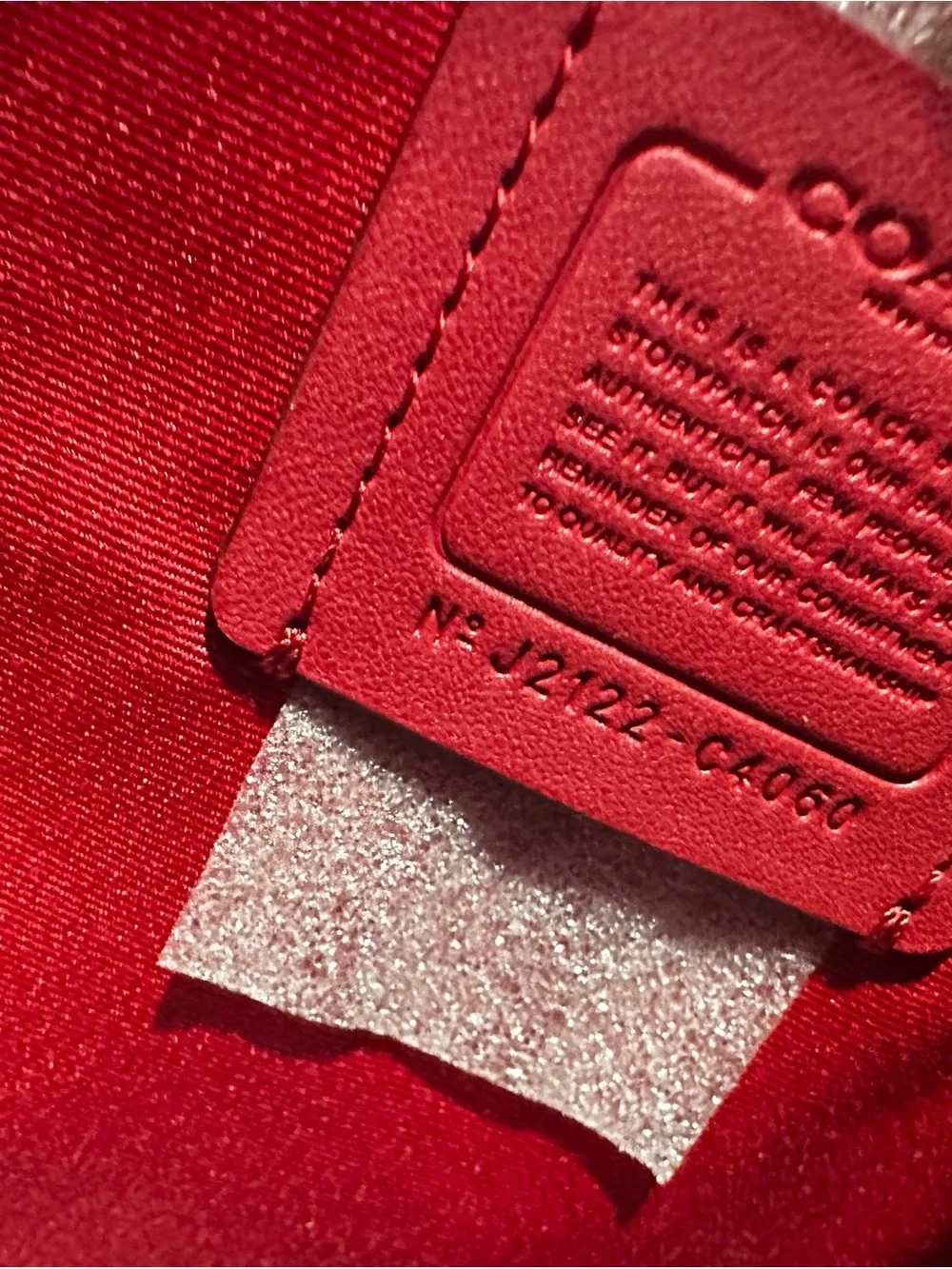 Coach Red Signature Monogram Tote with Gold Logo